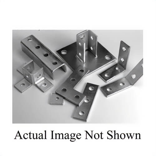 Gregory G-STRUT® G214 Corner Joiner Plate, 4 Holes, 3-1/2 in L x 5-3/8 in W, Carbon Steel