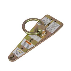 Guardian® 00484 Bull Ring Roof Anchor, 9 in L x 3 in W x 3-5/16 in D, Zinc Plated Steel/Stainless Steel