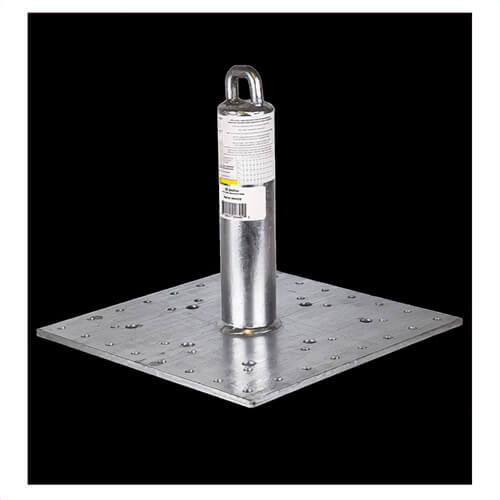 Guardian® 00645 CB-12 Roof Anchor, 16 in L x 16 in W x 12 in D, Galvanized Steel
