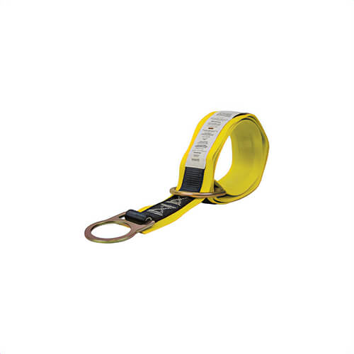 Guardian® 10787 Premium Cross Arm Strap with Pass-Through Large and Small D-Rings, 6 ft L, Galvanized Steel/Polyester, Black/Yellow