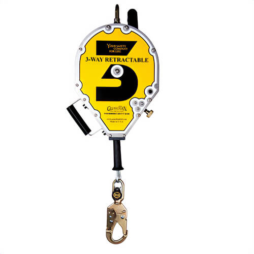 Guardian® 10974 Self-Retracting Lifeline with Indicating Swivel Snap Hook, Swivel Top and Carabiner, 130 to 310 lb Load Capacity