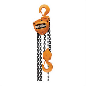 Harrington® CB050-10 CB Series Hand Chain Hoist, 5 ton Load, 10 ft Lifting Height, 23-5/8 in Between Hooks, 1-36/45 in Hook Opening, 68 lb Rated