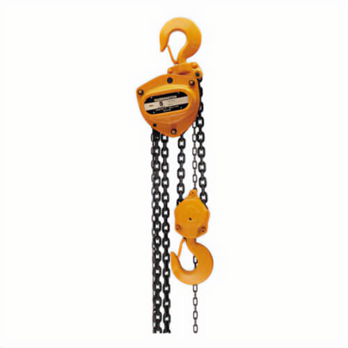 Harrington CB150-12 CB Series Lightweight Hand Chain Hoist, 15 ton Load, 12 ft Lifting Height, 40.2 in Between Hooks, 3.1 in Hook