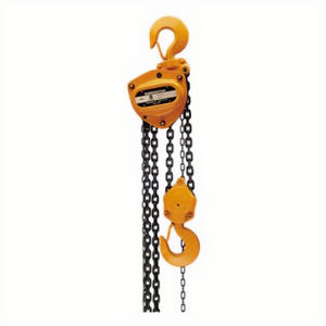 Harrington CB150-12 CB Series Lightweight Hand Chain Hoist, 15 ton Load, 12 ft Lifting Height, 40.2 in Between Hooks, 3.1 in Hook