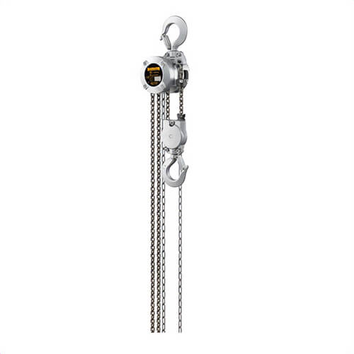 Harrington® CX010-10 Compact Mini Hand Chain Hoist, 1 ton Load, 10 ft Lifting Height, 14.2 in Between Hooks, 2.05 in Hook Opening, 43 lb Rated