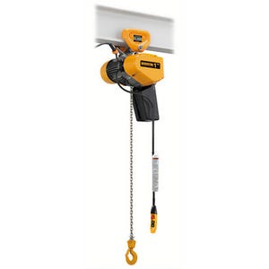 Harrington® EQP010SD-20 Electric Chain Hoist with Trolley, 1-3/16 in Hook Opening, 2,000 lb Load, 20 ft Lift, 460V, 1 ton