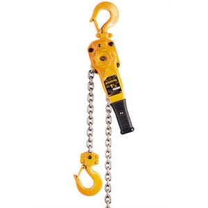 Harrington® LB020-10 Heavy Duty Lever Chain Hoist, 1-13/32 in Hook Opening, 4,000 lb Load, 10 ft, 14-14/16 Minimum Hook, 2 ton