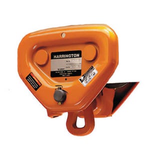 Harrington® PT005 PT Series Compact Lightweight Push Trolley, 0.5 ton Load, 2.28 to 4 in, Up to 1-1/2 in, 13.8 in, 3 in