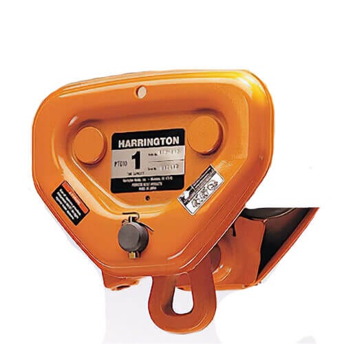 Harrington® PTF2030 PT Series Push Trolley, 3 ton Load, 3-15/64 to 6-1/64 in, 24 in, 25-3/4 in, 5-3/8 in