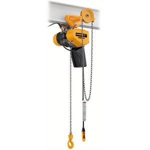 Harrington® SEQG010SD-20 Electric Chain Hoist with Trolley, 1-3/16 in Hook Opening, 2,000 lb Load, 115V, 20 ft Lift, 1 ton