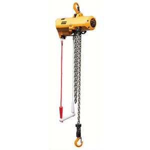Harrington® TCL6000C2-10 Lube Free Air Chain Hoist, 1-11/16 in Hook Opening, 10,000 lb Load, 10 ft Lift, 31 in Minimum Hook, 6 ton