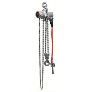 Harrington® TCW500P-10 Wash Down Air Chain Hoist, 16. in Headroom, 10 ft Lift, 90 psi Air, 0.5 ton