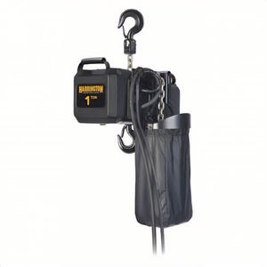 Harrington® TNER010L-60 Entertainment Electric Chain Hoist, 1-3/16 in Hook Opening, 2,000 lb Load, 60 ft Lift, 1 ton