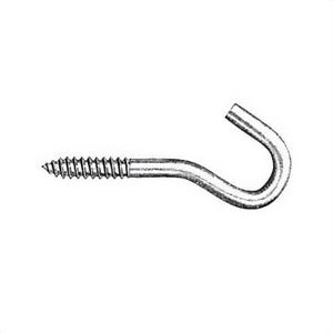 Hindley 10478 Round End Screw Hook, 2-9/16 in, Solid Brass, Zinc Plated