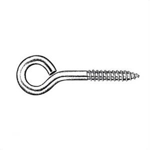 Hindley 11105 414 Lag Screw Thread Eye Bolt, 5/16 in, 4-3/4 in L Shank, Zinc Plated