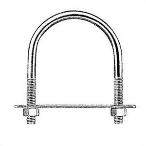 Hindley 11198 Long Standard U-Bolt, 1-1/2 in Pipe, 5/16-18, 3-1/4 in L Inside, Zinc Chromate, Steel
