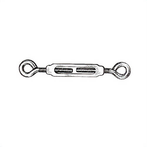 Hindley 11374 Turnbuckle, Eye/Eye, 3/8 in Thread, 3 in Take Up