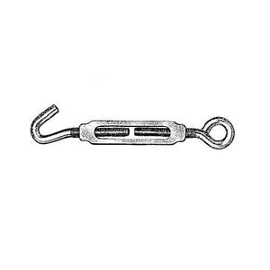 Hindley 11405 Turnbuckle, Hook/Eye, 3/8 in Thread, 3 in Take Up