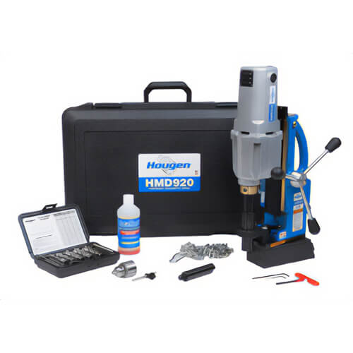 Hougen® 0920109 HMD920 Magnetic Drill, Fabricator’s Kit, 250/450/700 RPM, 3 in Depth, 115V, 12.5A Motor, 7/16 in - 2-3/8 in dia