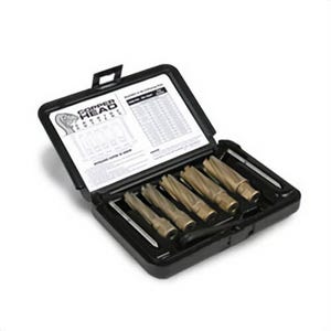 Hougen® Copperhead™ 18002 Annular Cutter Kit, 9/16 in dia Min Cutter, 1-1/16 in dia Max Cutter, 2 in D Cutting, 9 pc, Carbide, Bright