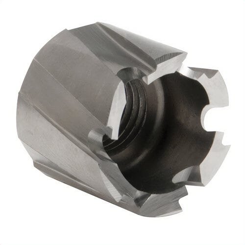 Hougen® RotaCut™ 11164 11000 Imperial Hole Cutter with 3/8-24 Threaded Hole, 1-1/4 in dia Cutter, 1/2 in D Cutting, M2 HSS, 3-Flat Shank