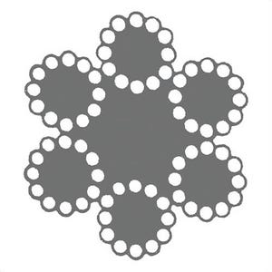 HSI® 3/8 in, Economy - Lashing Gear Wire Rope, 6x15, Filler Wire, Import, Per Foot