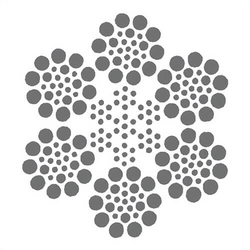 HSI® 7/8 in, Wire Rope, 6x26, EIPS, Right Alternate Lay, IWRC, Made in USA, Per Foot