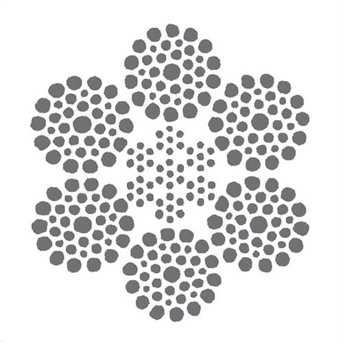 HSI® 7/8 in, Wire Rope, 6x36, Warrington Seale, EIPS, Left Regular Lay, IWRC, Bright, Import, Per Foot