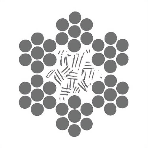 HSI® 3/8 in-7/16 in, Class A Wire Rope, 6x7, Galvanized, Coated, Import, Per Foot