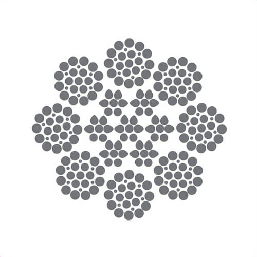 HSI® 14 mm, Wire Rope, 8x36, EIPS, Left Regular Lay, IWRC, Import, Per Foot