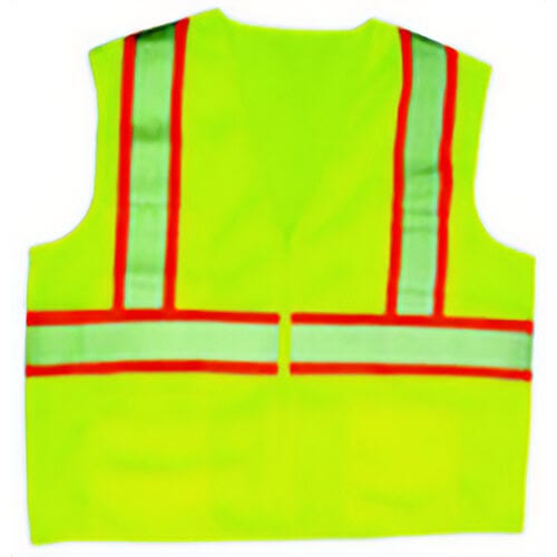 Class 2 Stripe Safety Vest, Lime Green, 5XL