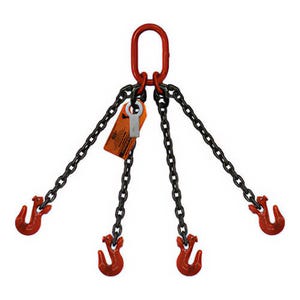 HSI Quad Leg Chain Sling, Grab Hook Ends, Hanes Supply Inc.