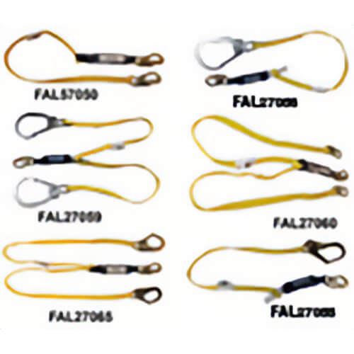 Hs'zorber 2 Leg Web Lanyard Small & Monster Hook, 1 in x 6 ft