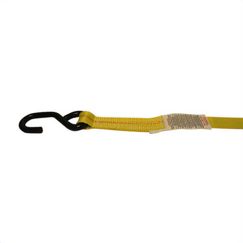 Nylon Ratchet Strap, 1 in x 15 ft, Round Hook End, 1,000 lb WLL