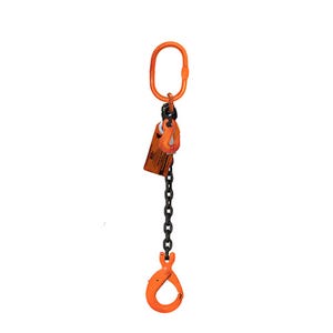 HSI® Single Leg Chain Sling, Adjustable Type A, 9/32 in dia, 18 ft Length, CM® Oblong Link to Sling Hook Ends, 4,300 WLL