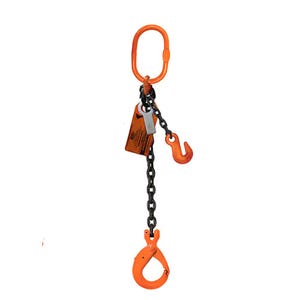 HSI® Single Leg Chain Sling, Adjustable Type B, 9/32 in dia, 18 ft Length, CM® Oblong Link to Sling Hook Ends, 4,300 WLL