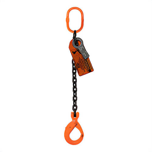 HSI® Single Leg Chain Sling, 7/8 in dia, 30 ft Length, CM® Oblong Link to Latchlok® Hook Ends, 42,700 lb Working Load Limit