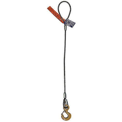 HSI Single Leg Wire Rope Sling, Eye Hook End, Hanes Supply Inc.