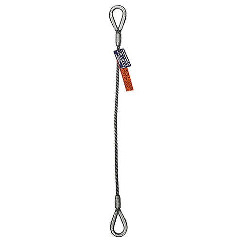 HSI Single Leg Wire Rope Sling, Heavy Duty Thimble Ends, Hanes Supply Inc.
