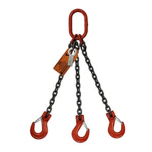 HSI Triple Leg Chain Sling, Eye Hook Ends, Hanes Supply Inc.