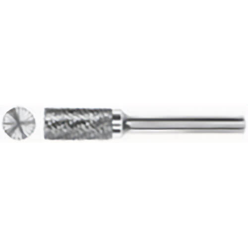 HTC® SB-3 Double Cut 3/8 x 3/4 Cylindrical with End Cut Solid Carbide Burr