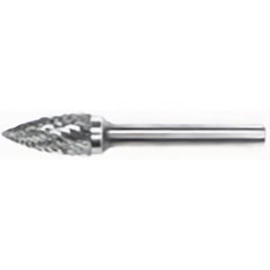 HTC® SG-3 Double Cut 3/8 x 3/4 Pointed Tree Shape Solid Carbide Burr