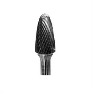 HTC SF-5 SF Style Carbide Burr, Tree Radius (Shape SF) Head, 2-1/4 in OAL, Double Cut Cut