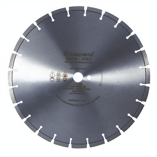 Husqvarna® 542755557 High Pro Cured Concrete Diamond Blade, 30 in, 0.165 in