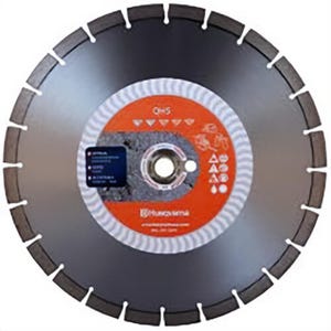 Husqvarna® 542773811 QH5 General Purpose Diamond Blade, 14 x 0.118 x 1 in, 5 pk