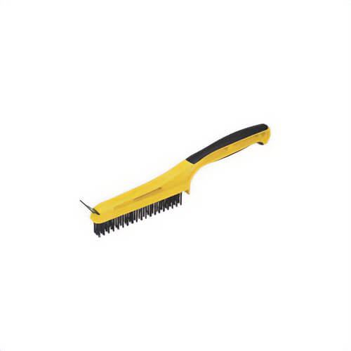 Hyde® 46806 Stripping Brush with 1 in Stiff Wire Bristles and Scraper, 1/2 x 5-1/4 in Brush