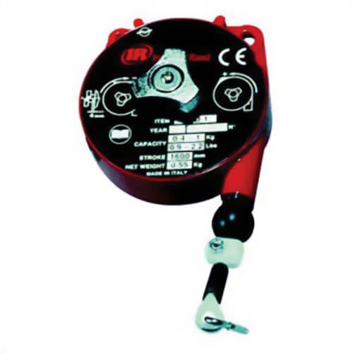 Ingersoll Rand® BLD2 Light Duty Cable Balancer, 2.2 to 4.4 lb Load, Adjustable Capacity, Aluminum Cast Body, SS Cable