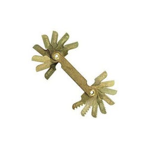 Irwin® Hanson® 12016 Metric Thread Pitch Gauge, 0.35 to 3 TPI Measuring, 16 Leaves, Steel