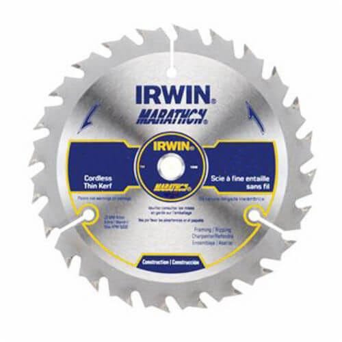 Irwin® Marathon® 14017 Cordless Circular Saw Blade, 5-3/8 in dia x 0.039 in Thick, 10 mm Arbor, 24 Teeth