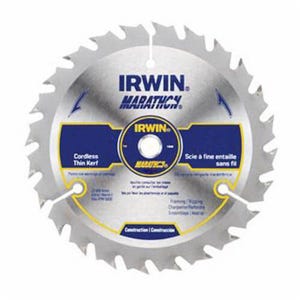 Irwin® Marathon® 14017 Cordless Circular Saw Blade, 5-3/8 in dia x 0.039 in Thick, 10 mm Arbor, 24 Teeth